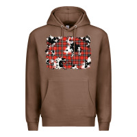 Chestnut Christmas Plaid Cowhide Pattern Background Premium Hoodie - RanaPortraitStore