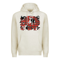 Oatmeal Heather Christmas Plaid Cowhide Pattern Background Premium Hoodie - RanaPortraitStore