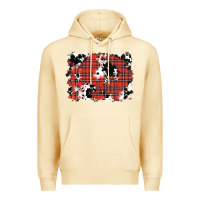 Pina Colada Christmas Plaid Cowhide Pattern Background Premium Hoodie - RanaPortraitStore