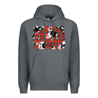 Rock Christmas Plaid Cowhide Pattern Background Premium Hoodie - RanaPortraitStore