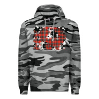 Slate Camo Christmas Plaid Cowhide Pattern Background Premium Hoodie - RanaPortraitStore