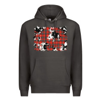 Smoke Christmas Plaid Cowhide Pattern Background Premium Hoodie - RanaPortraitStore