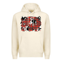 Tofu Christmas Plaid Cowhide Pattern Background Premium Hoodie - RanaPortraitStore