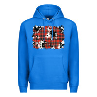 True Royal Christmas Plaid Cowhide Pattern Background Premium Hoodie - RanaPortraitStore