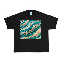 Black turquoise glitter Urban Heavy Tee - JahusDesignShop