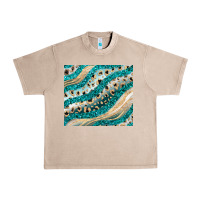 French Oak turquoise glitter Urban Heavy Tee - JahusDesignShop