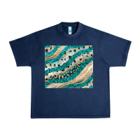 Navy turquoise glitter Urban Heavy Tee - JahusDesignShop