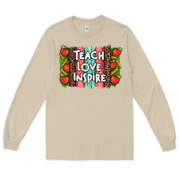 Mushroom teach love inspire brushstroke with  and pen leopard Long Sleeve Tee - Artiststas