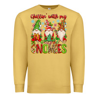Antique Gold chillin with my gnomies Premium Sweatshirt - MaliasSmallBusiness
