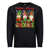 Black chillin with my gnomies Premium Sweatshirt - MaliasSmallBusiness