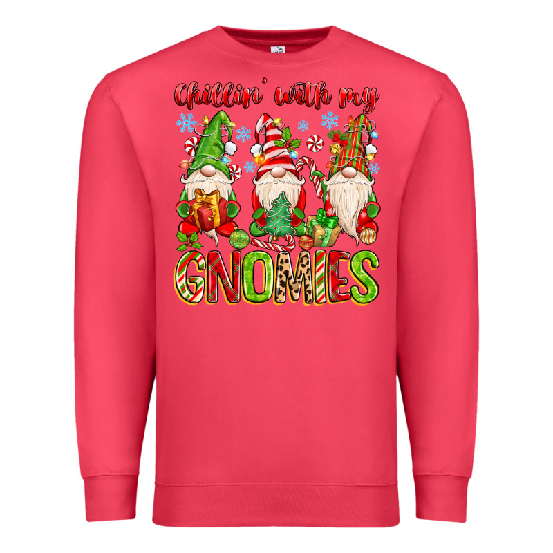 Chillin With My Gnomies Premium Sweatshirt by MaliasSmallBusiness | Teevron