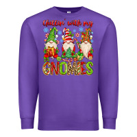 Purple chillin with my gnomies Premium Sweatshirt - MaliasSmallBusiness