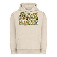 Pigment French Oak Egg hunter with plate letters Easter Day Urban Hoodie - HowdyJamesFarm