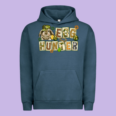 Egg Hunter With Plate Letters Easter Day Urban Hoodie Designed By Howdyjamesfarm