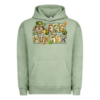 Pigment Oil Green Egg hunter with plate letters Easter Day Urban Hoodie - HowdyJamesFarm