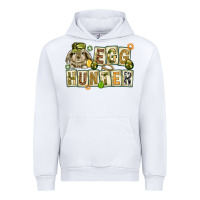 White Egg hunter with plate letters Easter Day Urban Hoodie - HowdyJamesFarm
