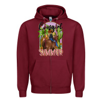 Burgundy cowgirl summer Zipper Hoodie - MaliasSmallBusiness