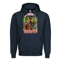 Navy cowgirl summer Zipper Hoodie - MaliasSmallBusiness
