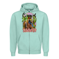 Cowgirl Summer Zipper Hoodie | Teevron