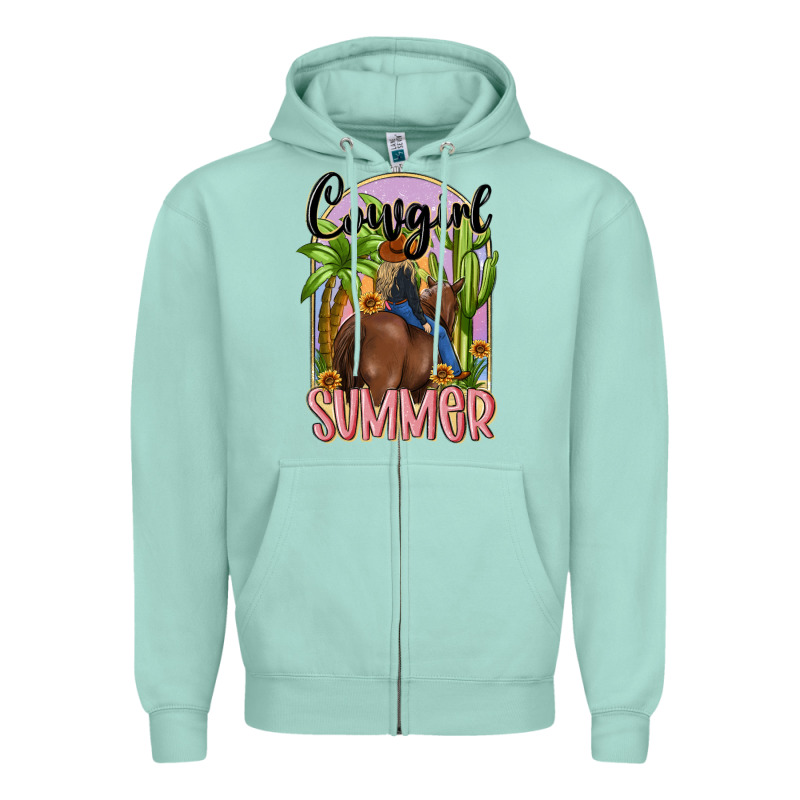 Cowgirl Summer Zipper Hoodie by MaliasSmallBusiness | Teevron