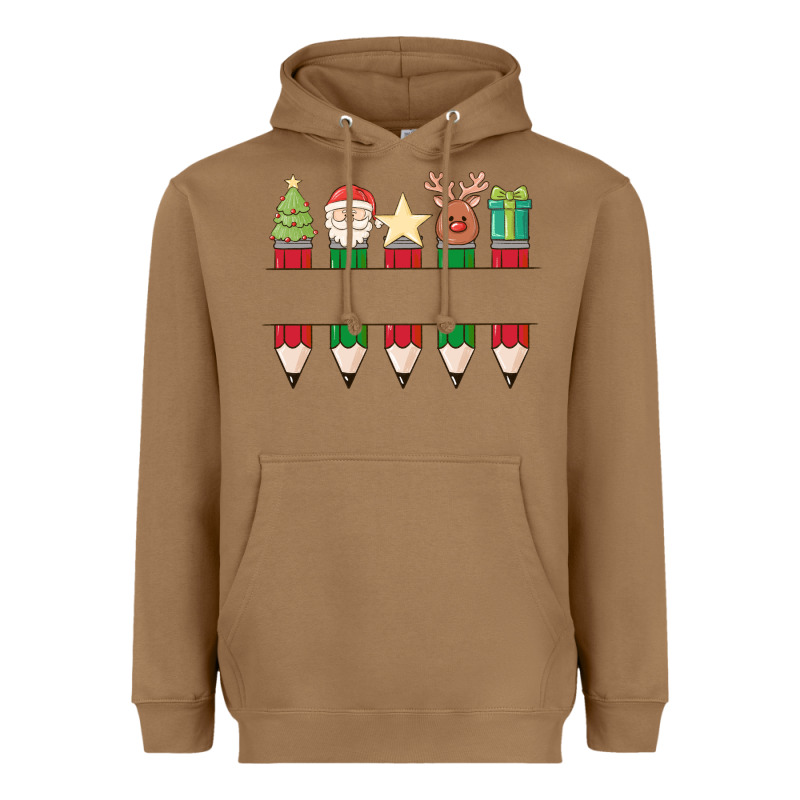Add Your Personalization Christmas Pencils Heavyweight Hoodie by MaliasSmallBusiness | Teevron