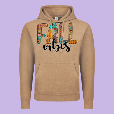 Fall Vibes Vintage Hoodie Designed By Jahusdesignshop