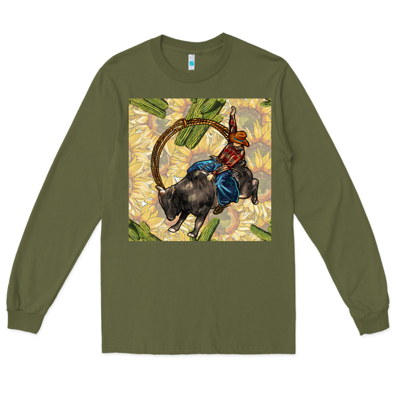 Rodeo Seamless Pattern Long Sleeve Tee by BundleAndBundleShop | Teevron