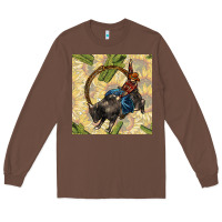 Chestnut rodeo seamless pattern Long Sleeve Tee - BundleAndBundleShop