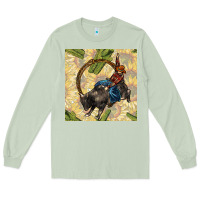Matcha rodeo seamless pattern Long Sleeve Tee - BundleAndBundleShop