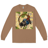 Toasted Coconut rodeo seamless pattern Long Sleeve Tee - BundleAndBundleShop