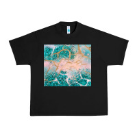 Black turquoise glitter Urban Heavy Tee - JahusDesignShop