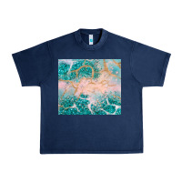 Navy turquoise glitter Urban Heavy Tee - JahusDesignShop