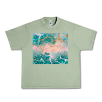 Oil Green turquoise glitter Urban Heavy Tee - JahusDesignShop