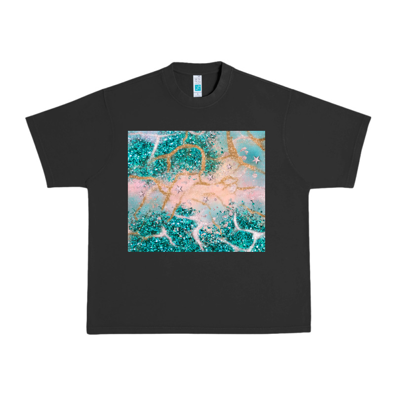 Turquoise Glitter Urban Heavy Tee by JahusDesignShop | Teevron