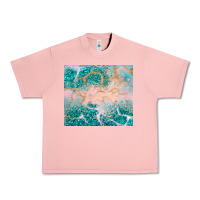 Salmon turquoise glitter Urban Heavy Tee - JahusDesignShop