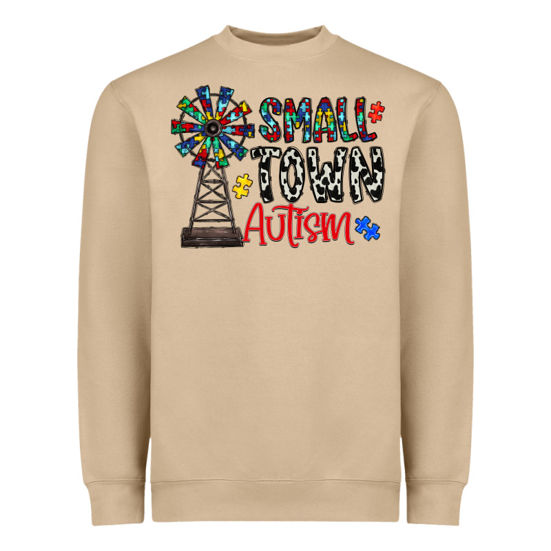 Small Town Autism Heavyweight Sweatshirt by CowhideDigitalArt | Teevron