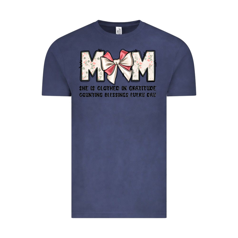Mom She Is Clothed In Gratitude Counting Blessings Vintage Tee by JahusDesignShop | Teevron