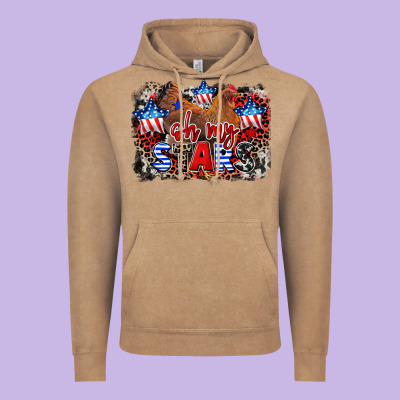 Oh My Stars Chicken 4th Of July Vintage Hoodie Designed By Cowgirlartshop
