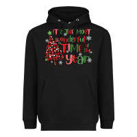 Black its wonderful time of the year Heavyweight Hoodie - MaliasSmallBusiness
