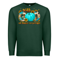 Sports Green with god all things are possible Premium Sweatshirt - MaliasSmallBusiness