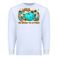 White with god all things are possible Premium Sweatshirt - MaliasSmallBusiness