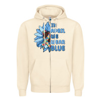 Sandshell in april we wear blue Zipper Hoodie - MaliasSmallBusiness
