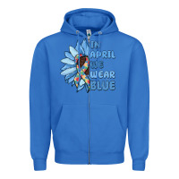 True Royal in april we wear blue Zipper Hoodie - MaliasSmallBusiness