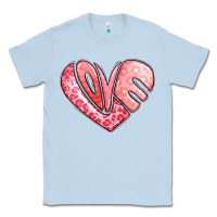 Dusty Blue heart shaped love valentine's day Classic Tee - LillyAllenDesigns