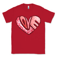Red heart shaped love valentine's day Classic Tee - LillyAllenDesigns