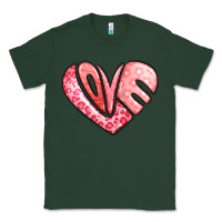Sports Green heart shaped love valentine's day Classic Tee - LillyAllenDesigns