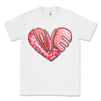 White heart shaped love valentine's day Classic Tee - LillyAllenDesigns