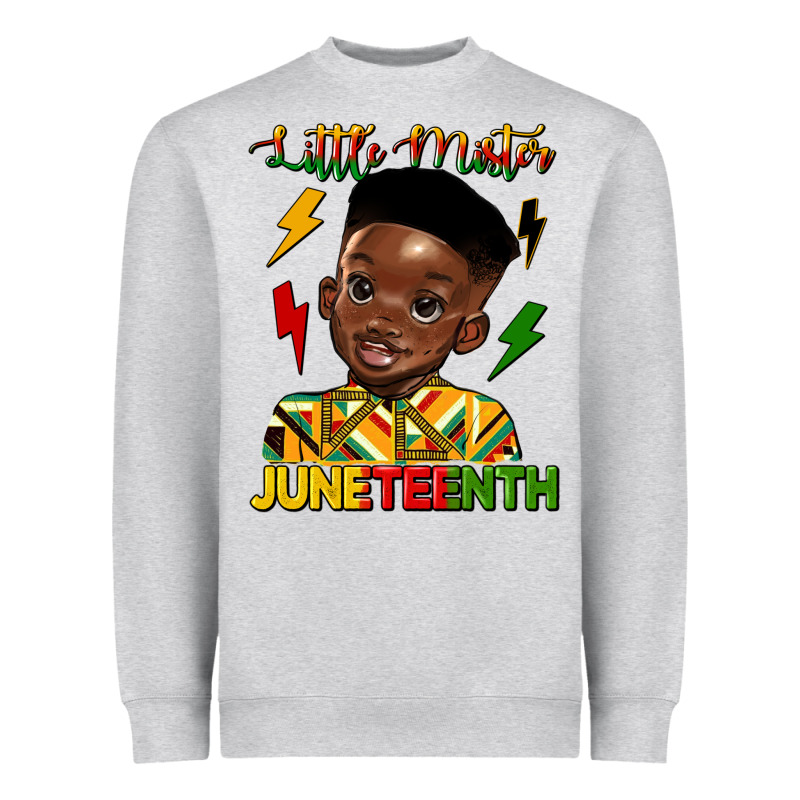 Little Mister Juneteenth Heavyweight Sweatshirt by HRA Design Shop | Teevron