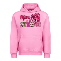 Fuchsia Pink Brave and strong Cancer Awareness Urban Hoodie - HowdyJamesFarm