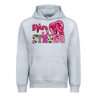 Heather Grey Brave and strong Cancer Awareness Urban Hoodie - HowdyJamesFarm